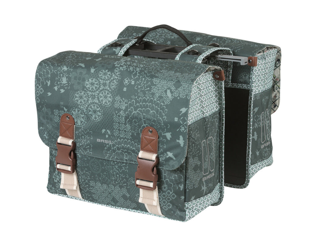 Dubbele-Fietstas-Basil-Boheme-MIK-Forest-Green-35-Liter Dubbele-Fietstas-Basil-Boheme-MIK-Forest-Green-35-Liter